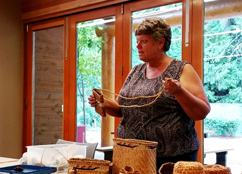 Hibulb Cultural Center with Tammy Taylor, Culture Series, Weaving, Aug 2015.