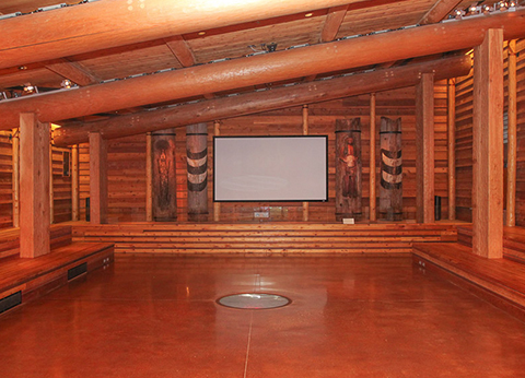 Hibulb Cultural Center Group facility rental rates - the Longhouse capacity 70 seated, 100 standing. 