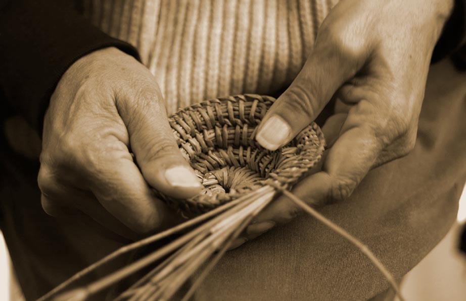 Depiction of cedar weaving, a Culture Series event at Hibulb Cultural Center