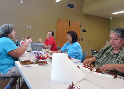 Clarissa Johnny, (Tulalip) - Workshop - Cedar Roses - June 2012