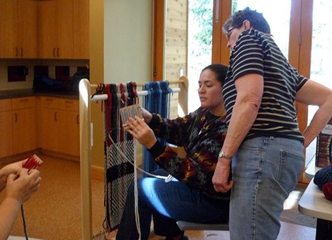 Darkfeather Ancheta (Tulalip) - Culture Series - Demonstrating Wool Weaving - Mar 2012