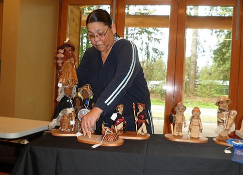 Judy Gobin (Tulalip) - Culture Series - Demonstrating Cedar Doll Making - Mar 2012