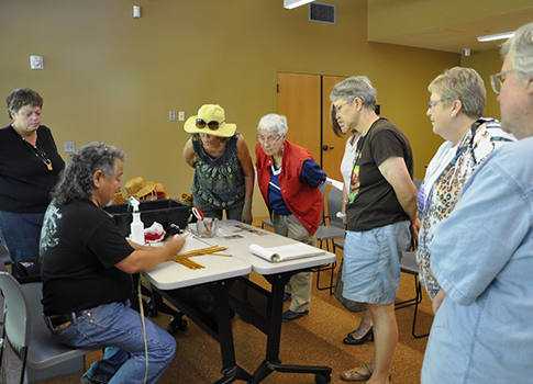 Lance Taylor (Tulalip) - Culture Series - Demonstrating Basket Weaving - Sep 2011