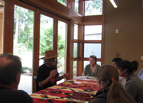 Richard Muir (Tulalip) - Anniversary Event - Demonstrating Beading - Aug 2012