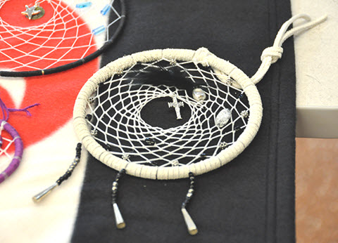 Tari Topash (Tulalip) - Culture Series  (Demonstrating Dream Catchers) - Jan 2012