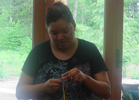 Elizabeth Comenote Culture Series Demonstrating Knitting - May 2013
