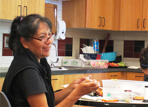 Leanna Moses (Southern Cheyenne) - Culture Series - Demonstrating Beading - Jul 2013