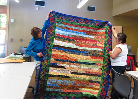 Sandra Swanson, Shirley Jones - Quilting Workshop - Aug 2013