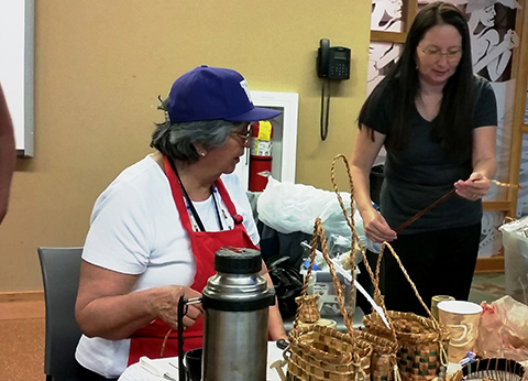 Anita Sheldon and Rae Anne Gobin, Weaving Gathering, Jun 2016