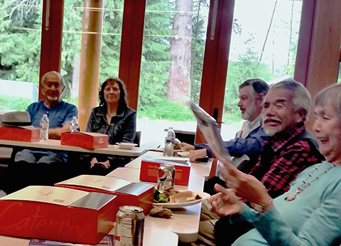 David Spencer, Sr., Katherine Campbell, Richard Hanks, Robert Nonas, Sandra Swanson, Volunteer Luncheon, Apr 2016