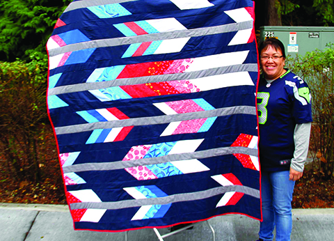 Edith Johnny, Veteran Quilt Project, Nov-2016