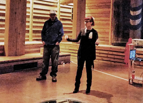 Hibulb Cultural Center workshop on self-defense by Patty Stonefish in February, 2015 at Tulalip, just north of Seattle, Washington, USA