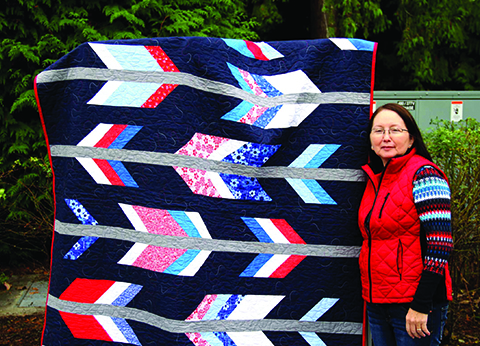 Hibulb Cultural Center with Rae Anne Gobin, Veteran Quilt Project, Nov 2016.