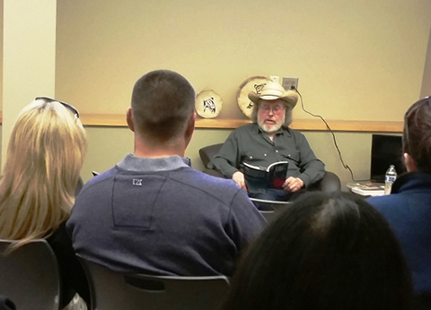 Richard Ives presenting at the Tulalip Tribes' Hibulb Cultural Center, a few minutes west of I-5 near Marysville