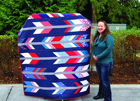 Hibulb Cultural Center with Sara Andres, Veteran Quilt Project, Nov 2016.