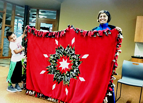 Hibulb Cultural Center with Tisha McLean, Star Quilt Workshop, May 2016.