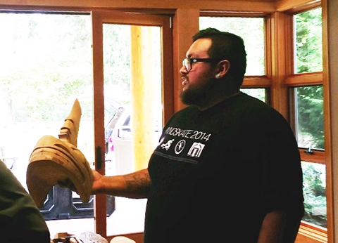 Learn about Coast Salish carving and design from artists like Ty Juvenil at Hibulb Cultural Center just north of Seattle in September, 2015.