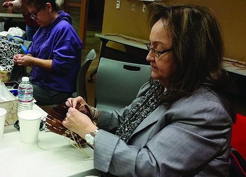 Hibulb Cultural Center with Jamie Sheldon and Sarah Sotomish, Weekly Weaving, Jan 2017.