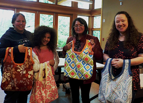 Virginia Jones, Teena Muir, Sara Andres, Market Bag Workshop, Apr 2018
