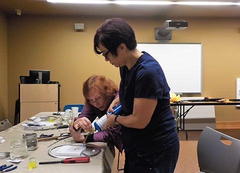 Donna Harris, Heather Imus Silversmithing Class, Nov 2018