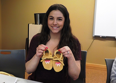 Tanessa Williams-Aguirre, Moccasin Making Workshop, May 2018