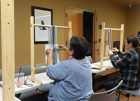 Carolyn Moses, Rae Anne Gobin Weaving Class, Otc 2018