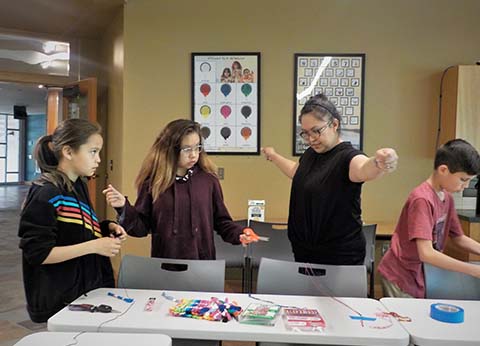 Monique Jones Friendship Bracelet Making, May 2019