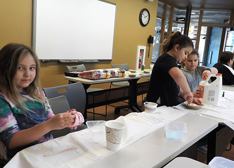 Slime Making Workshop with Allyea and Amaya Hernandez, March 2019