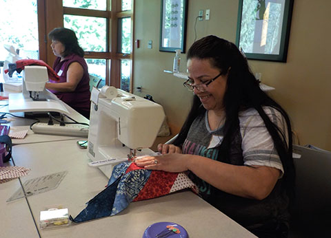 Sherry Dick and Candy Hill-Wells Veterans Quilt Project, April 2019