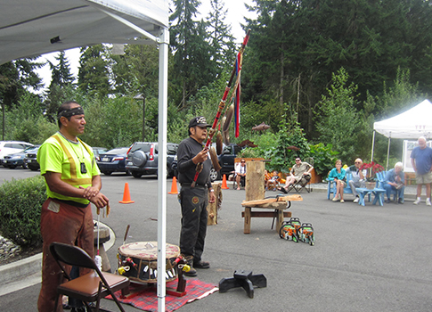 Tim Williams and Cy Williams (Tulalip) - Anniversary Event - Culture Series (Chainsaw Carving) - Aug 2012