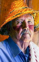 Bill James, Northern Straits, Lummi was a language, cultural, art teacher, and a master weaver.